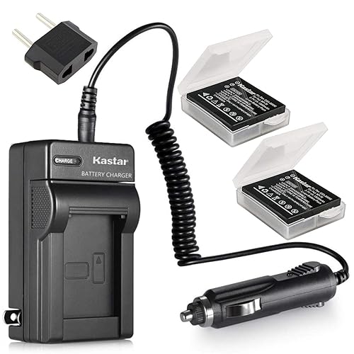 Kastar Battery (X2) & AC Travel Charger for Leica BP-DC4, BP-DC4-U, Kodak LB-080 LB080 and Leica C-LUX1, D-LUX2, D-LUX3, D-LUX4 and Kodak PIXPRO SP1