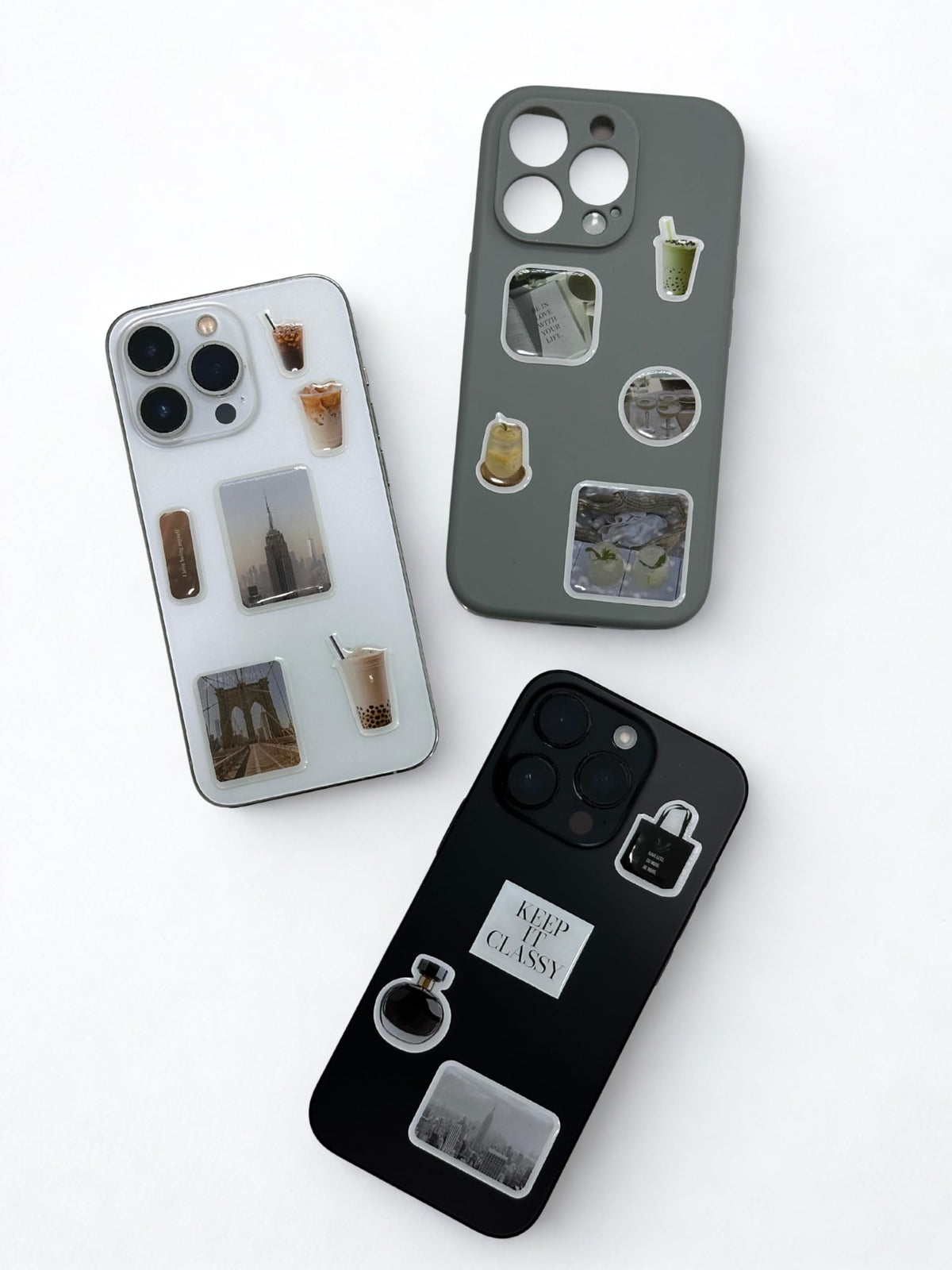 3D Epoxy Vinyl Stickers Set - Waterproof Domed Decals for Phone, Laptop Glossy Bubble Stickers (Pretty Summer)