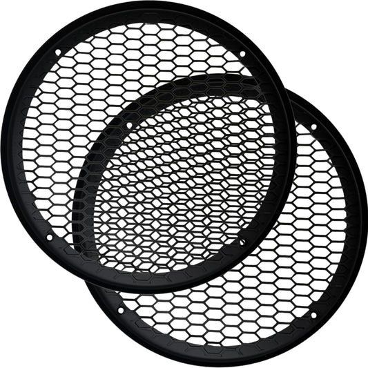 Bass Rockers 6.5" Metal Speaker Grill Cover Heavy-Duty Honeycomb Mesh Protective Grille Guard, Universal Fit for 6.5" Car Audio Door Speakers & Custom