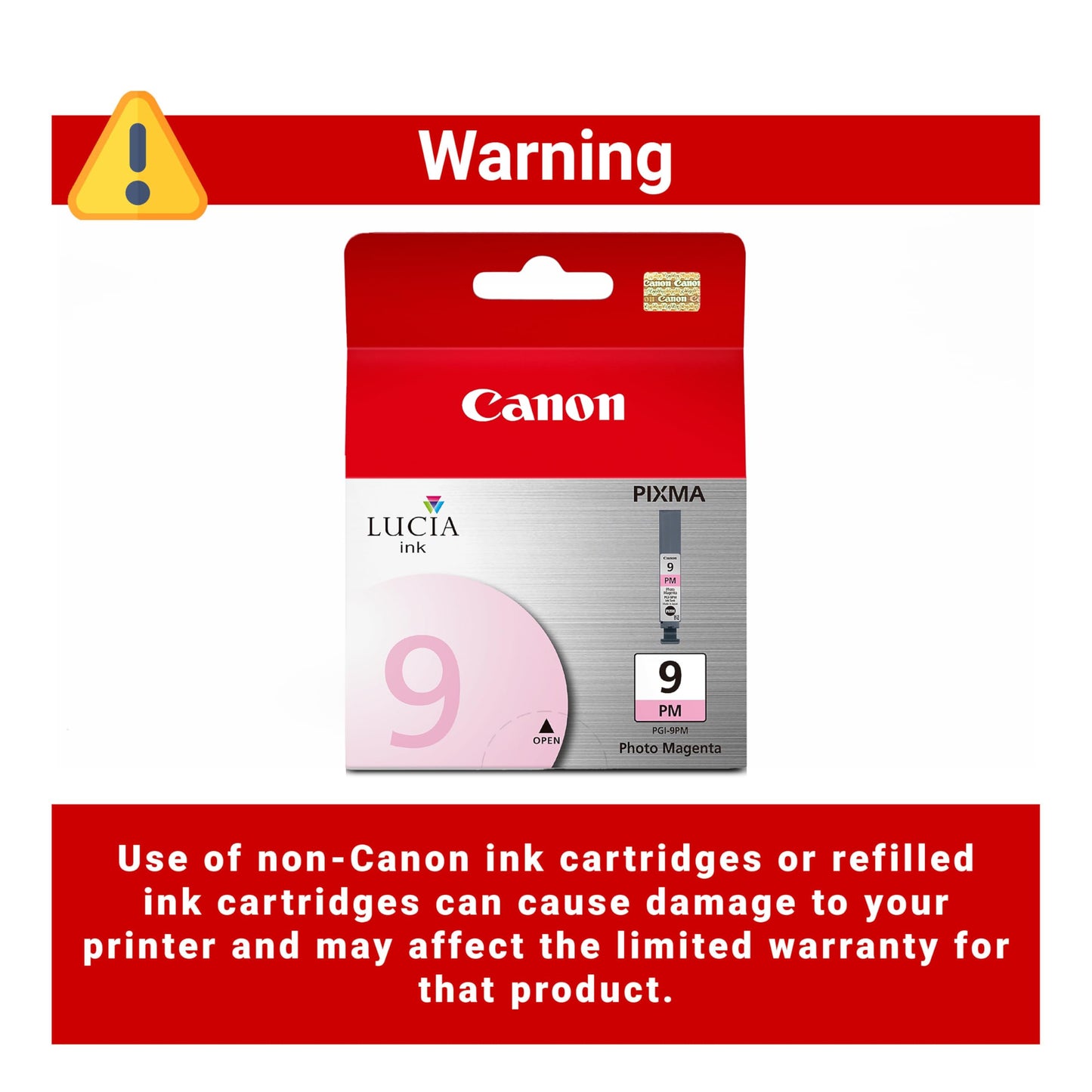 Canon PGI-9 Genuine Photo Magenta Ink Tank, Compatible with Pro9500, and Pro9500 Mark II Printers
