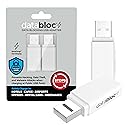 Eyebloc USB A Data Blocker Adapter - Secure Charging to Prevent Juice Jacking - Portable Airport Charger Blocker for On-The-Go Security - Compact USB
