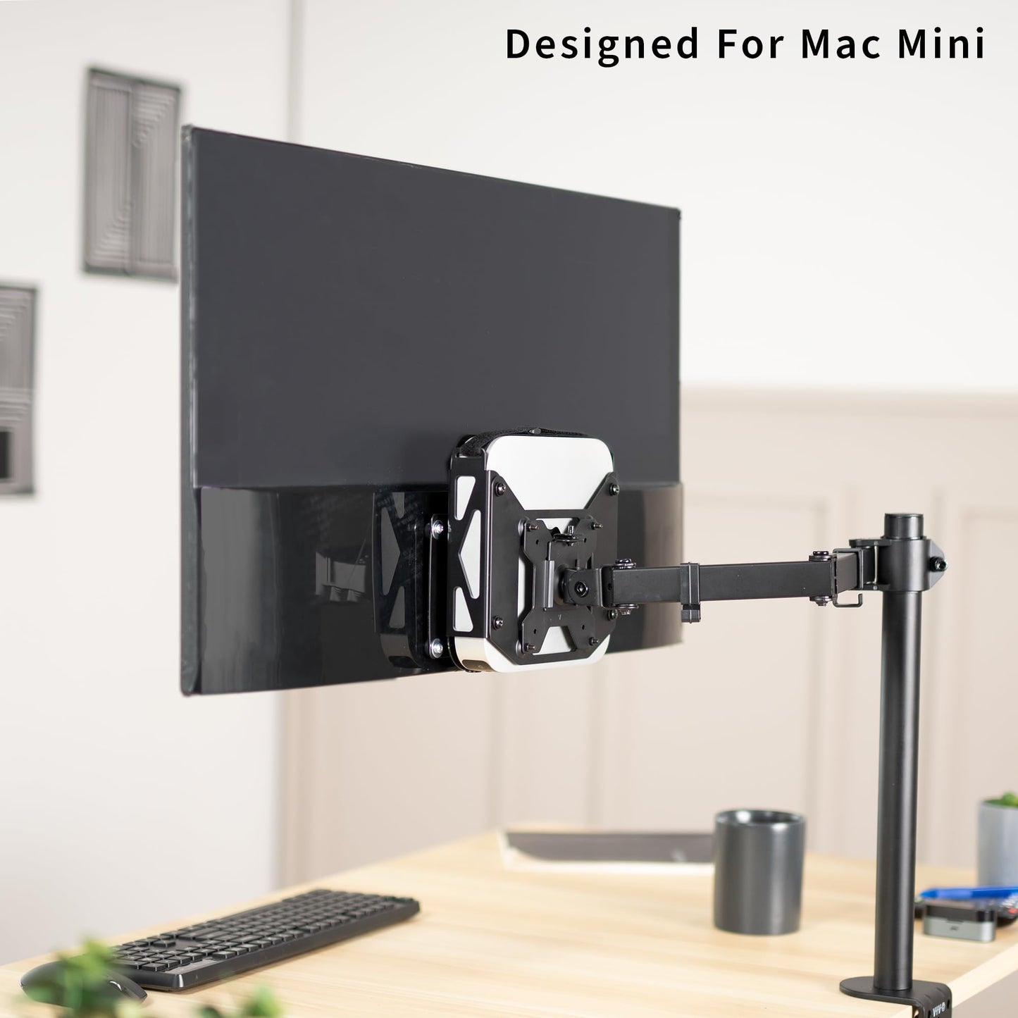 VIVO Behind Monitor VESA Mount Designed for Mac mini, 2010 to 2023 Models, Desk Clamp Option, Black, Mount-MINI1