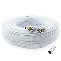 Crystal Vision Premium 1080P HD BNC CCTV Surveillance Security Camera Combo Cable Premade Siamese W/Coupler for Samsung, Lorex, Swann, Q-See
