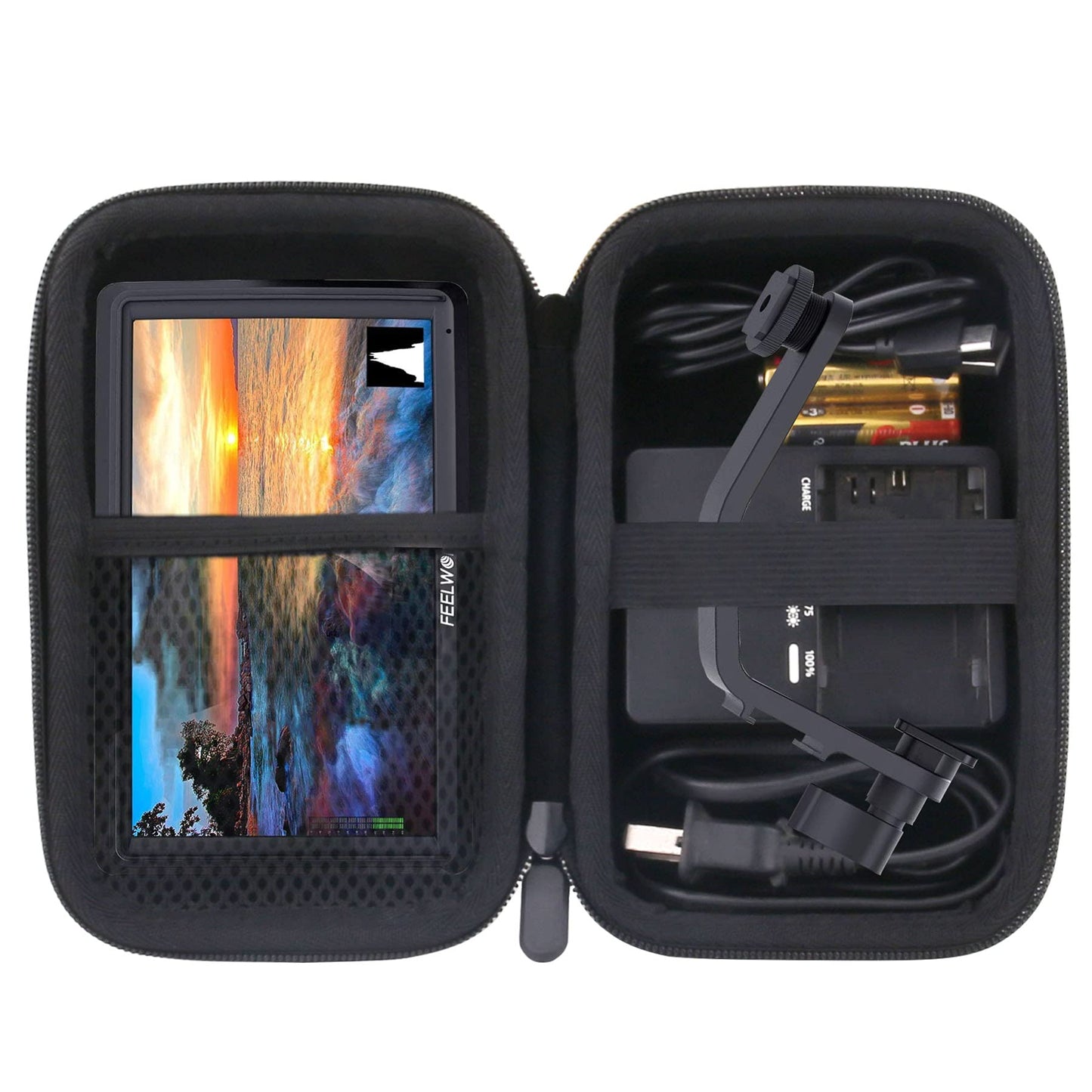 JINMEI Hard EVA Carrying Case Compatible with FEELWORLD FW568 5.5 inch DSLR Camera Field Monitor Video Storage case.