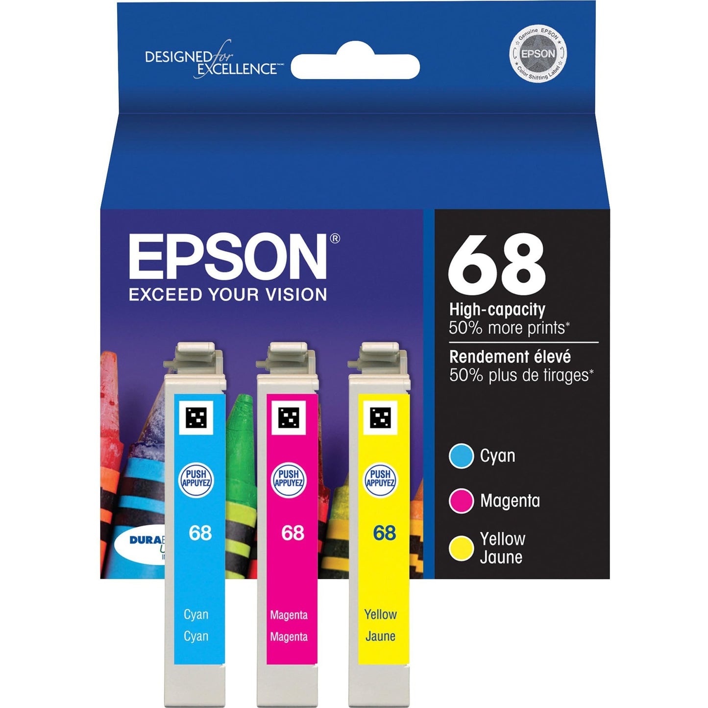 Epson T068520-S DURABrite Ultra Color Combo Pack High Capacity Cartridge Ink