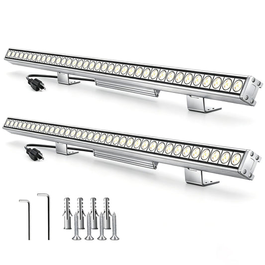 nanzgecc 72W Outdoor Led Wall Washer Lights Bar, 40 Inches 5000K Daylight White Aluminium Wall Washer Light, 120V Waterproof IP67 Outdoor LED Light