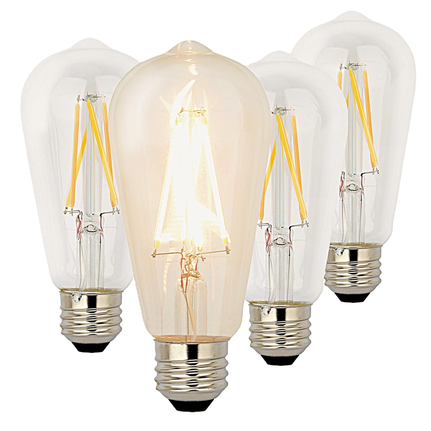 Liii&ARTMAN Vintage LED Dim to Warm Light Bulb ST19/ST58 6W CRI 95 E26 dimming Warm 2000-3000K Clear CRI95 600LM=60W Imitated Edison Incandescent