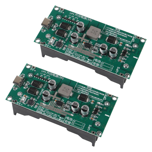 JUZITAO 2PCS Type-C 15W 3A 5V Fast Charge UPS Power Supply 18650 Lithium Battery Charger Module DC-DC Step Up Booster Converter