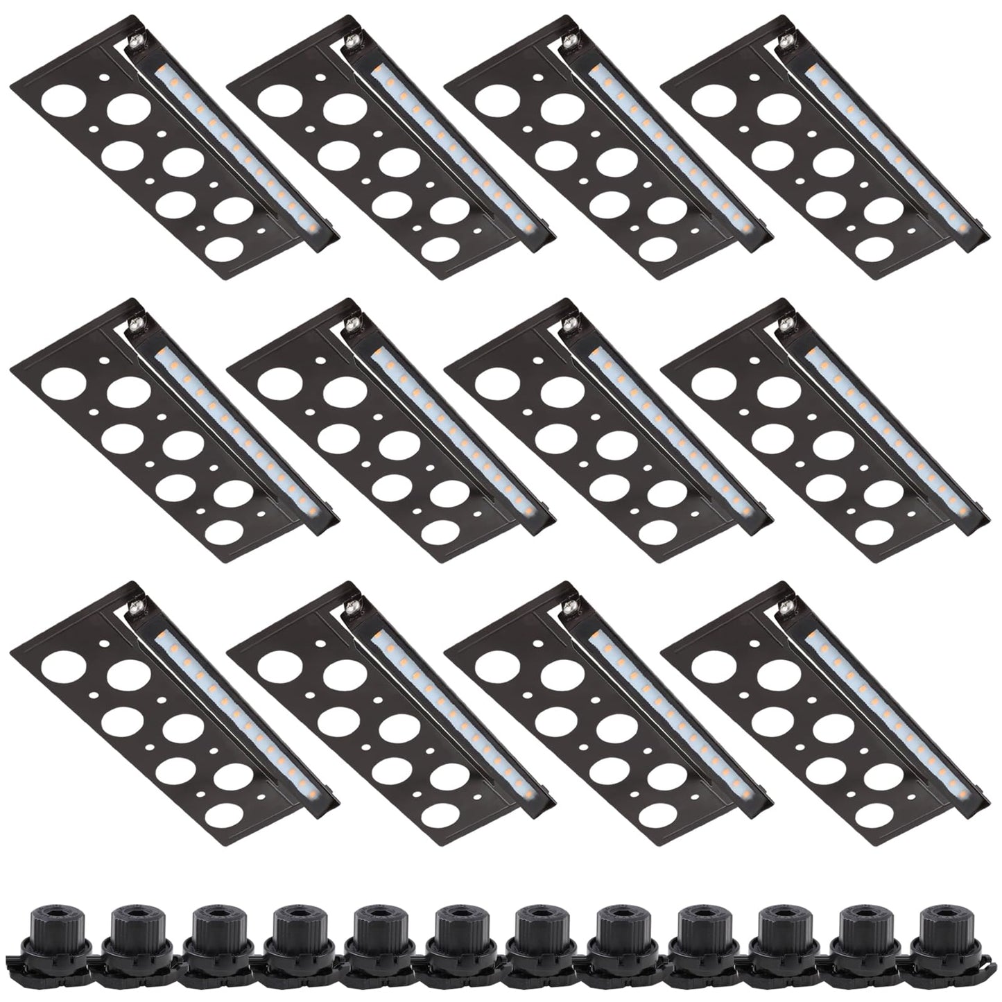 Energetic 7 Inch Retaining Wall Lights, Outdoor LED Step Lights, 4W Low Voltage Landscape Lighting, Waterproof Hardscape Lighting, 12V-24V AC/DC