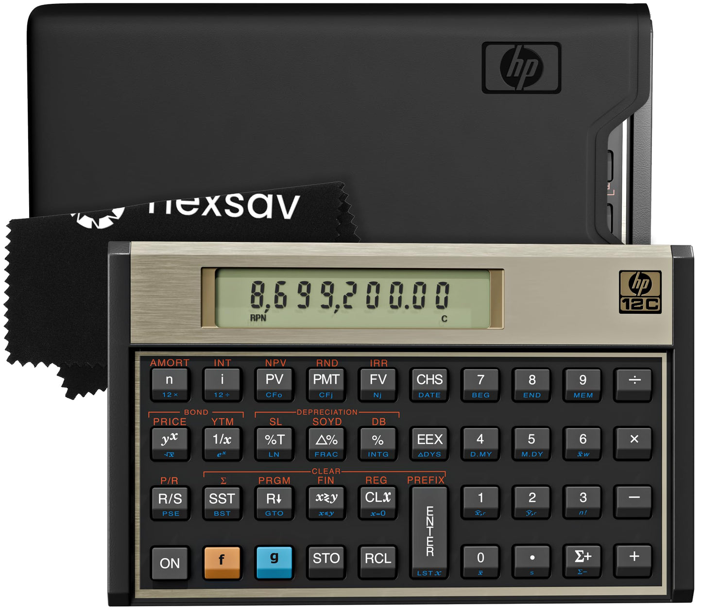 HP 12C Financial Calculator - 120+ Functions: TVM, NPV, IRR, Amortization, Bond Calculations, Programmable Keys - RPN Desktop Calculator for Finance