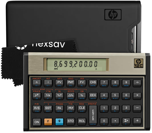 HP 12C Financial Calculator - 120+ Functions: TVM, NPV, IRR, Amortization, Bond Calculations, Programmable Keys - RPN Desktop Calculator for Finance