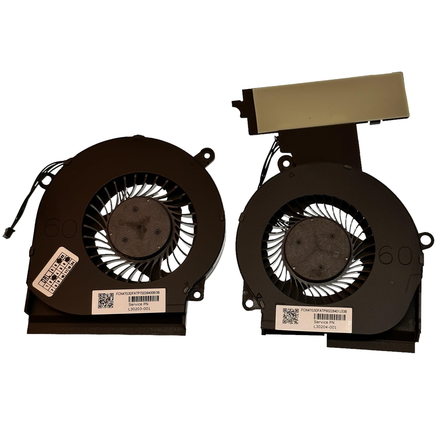 VoltaGuru Replacement New Laptop CPU + GPU Cooling Fan Set X2 for HP Omen 15-DC, Model L30203-001, L30204-001, L29354-001, L29355-001