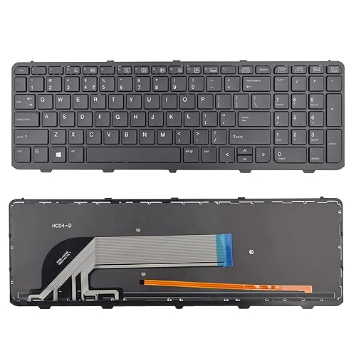 SUNMALL New Laptop Keyboard Replacement with Backlit Compatible with HP Probook 450 G0, 450 G1, 450 G2, 455 G1, 455 G2, 470 G0, 470 G1, 470 G2 Series
