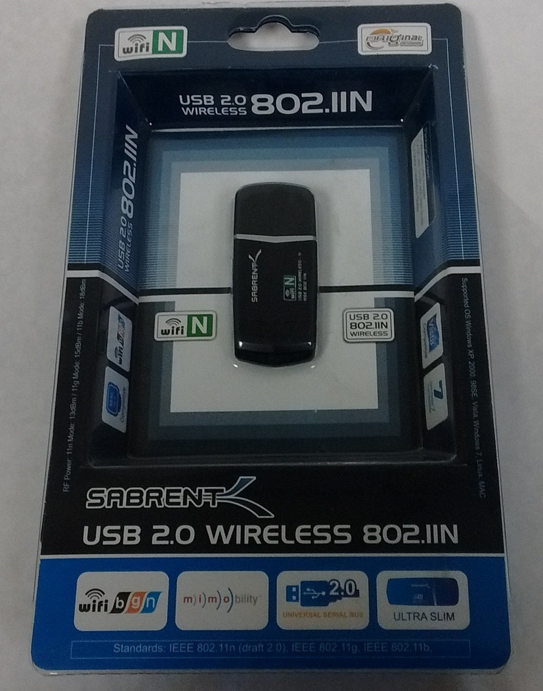 Sabrent USB 2.0 Wireless 802.11n Adapter (USB-802N)