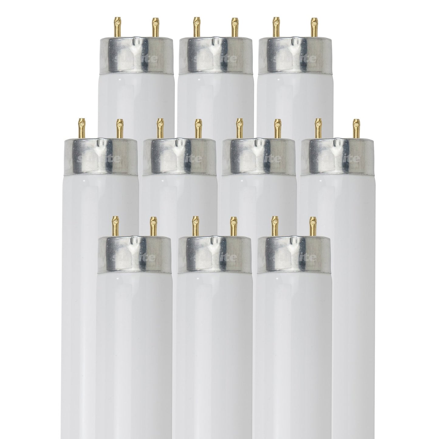 Sunlite F17T8/SP835/10PK T8 High Performance Medium Bi-Pin (G13) Base Straight Tube Light Bulb (10 Pack), 17W/3500K,...