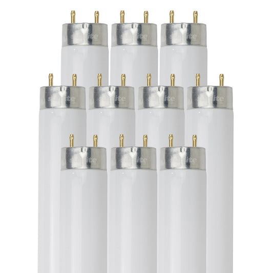 Sunlite F17T8/SP835/10PK T8 High Performance Medium Bi-Pin (G13) Base Straight Tube Light Bulb (10 Pack), 17W/3500K,...