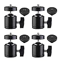 SLOW DOLPHIN Hot Shoe Mount Adapter 360 Degree Swivel Mini Ball Head 1/4 Tripod Screw for Cameras, Camcorders, Smart Phone, LED Video Light