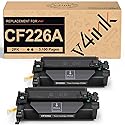v4ink 2PK CF226A Toner Cartridge Compatible Replacement for HP 26A CF226A Toner Cartridge Black Ink for HP Pro M402n M402dn M402dne M402dw MFP M426fdw