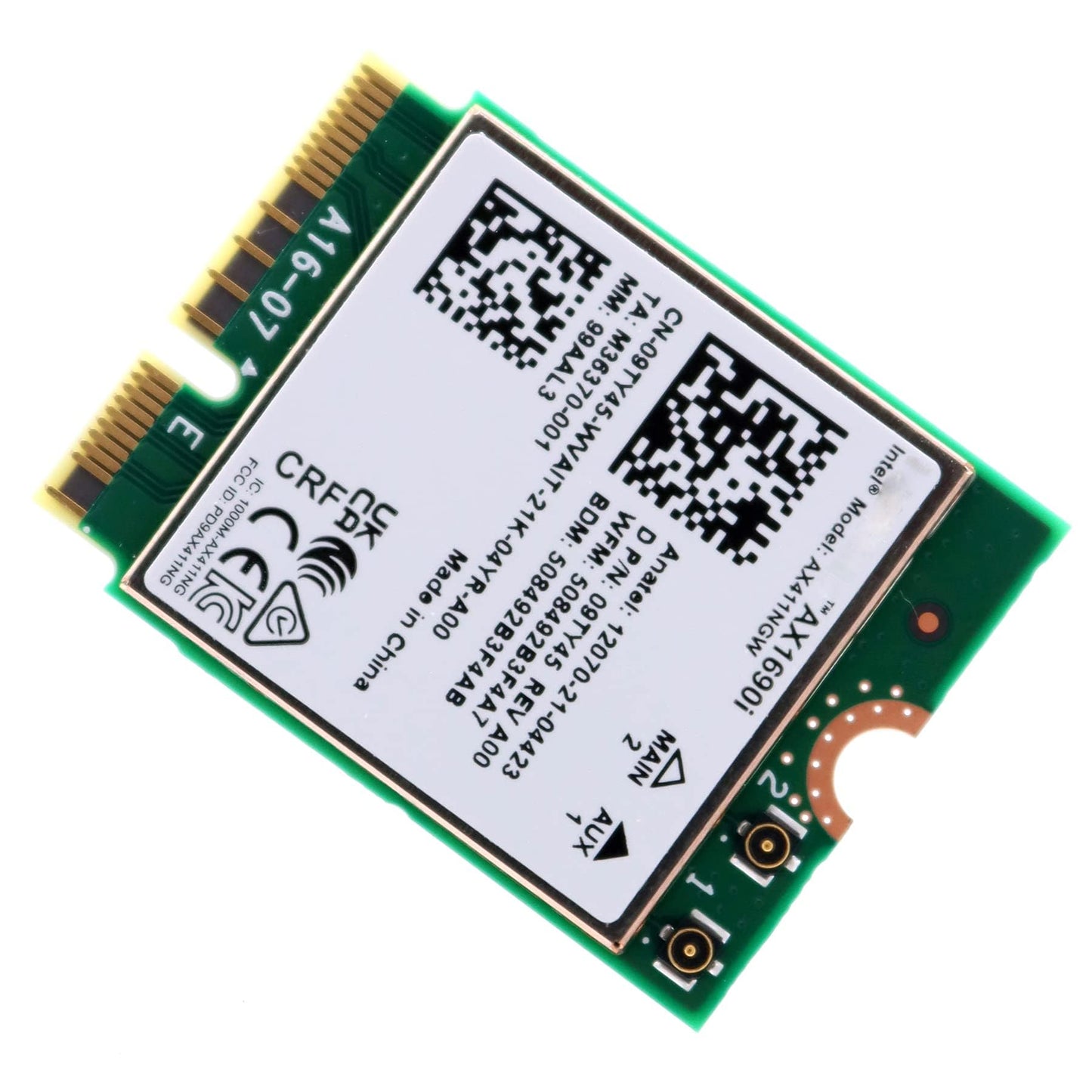 Wi-Fi 6E AX411 M.2 CNVio2 Tri-Band 2.4Gbps Wireless Adapter w/Bluetooth 5.3 for Intel AX411 Windows 10/11 by Generic
