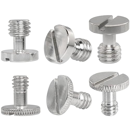 Camera Quick Release Screw LUORNG 3PCS 3/8 Inch and 3PCS 1/4 Inch Camera Quick Release Screw Tripod Screw Adapter Connecter DSLR Camera Rig