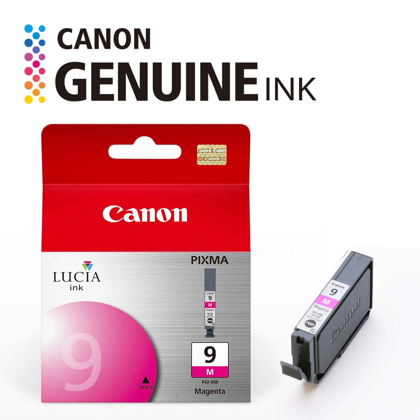 Canon PGI-9 Genuine Magenta Ink Tank, Compatible with Pro9500, Pro9500 Mark II, MX7600, and IX7000 Printers