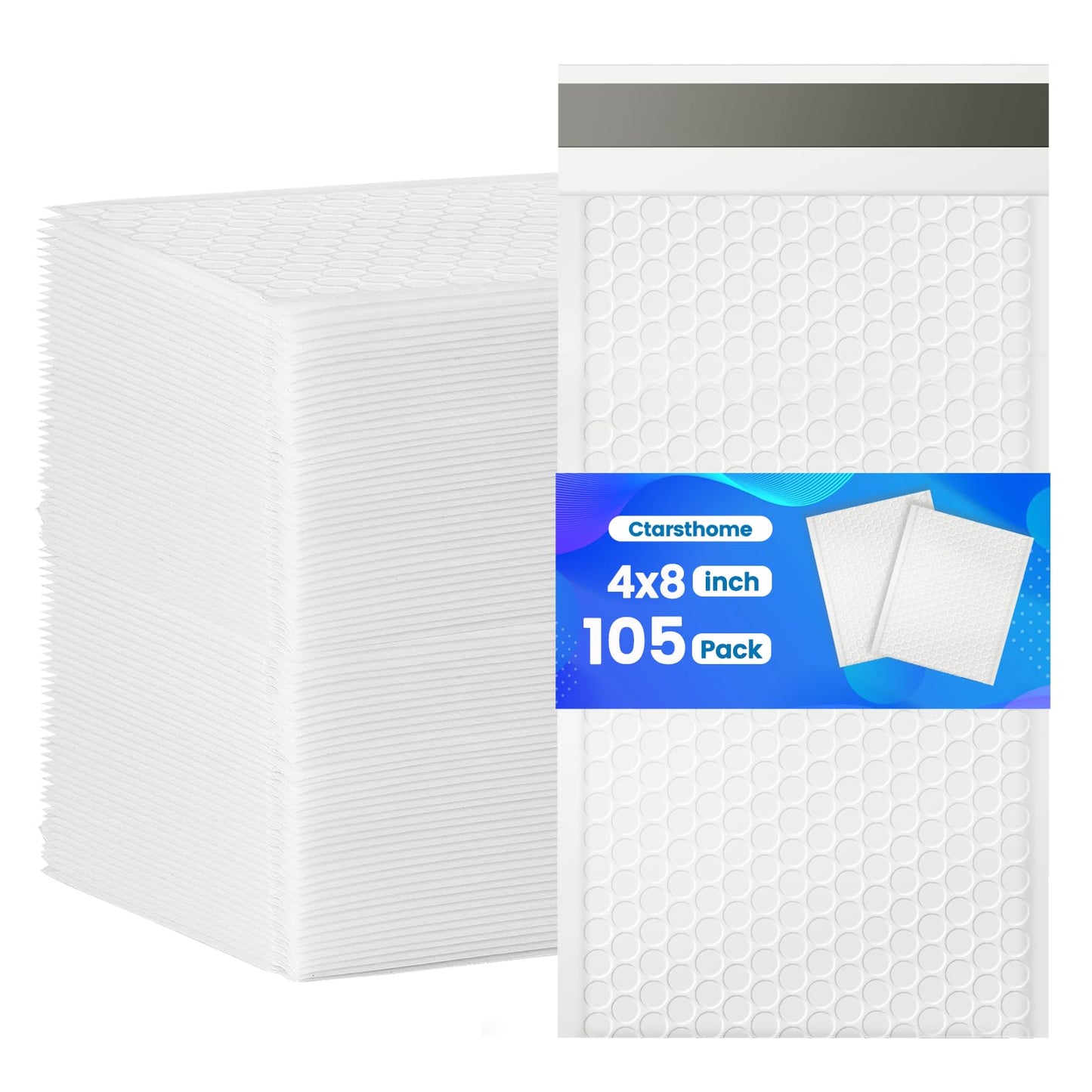 105 Pack Bubble Mailers 4x8inch Padded Envelopes Thin Mailing Envelopes Waterproof Bubble Opaque Padded Mailers Self Seal Adhesive Shipping Bags