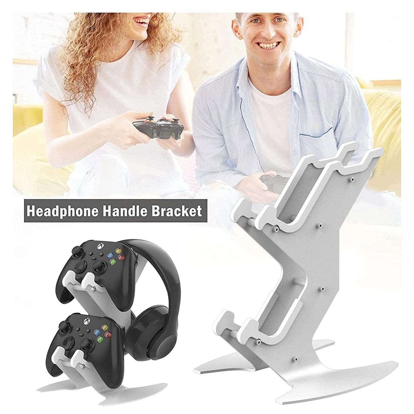 NBCP Controller Stand, Headphone Holder, Universal Adjustable Game Controller Headset Hanger Mount for All Universal Gaming PS5 Accessories, Xbox Sony