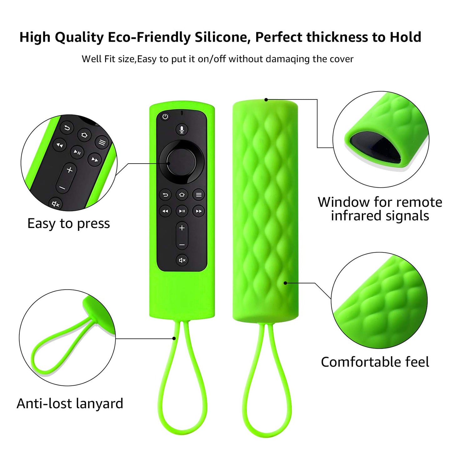 climberer [2 Pack] Firestick Remote Cover,Silicone TV Remote Control Case for Streaming Media Devices,Firestick Lite 2020,FireStick 4K ,TV
