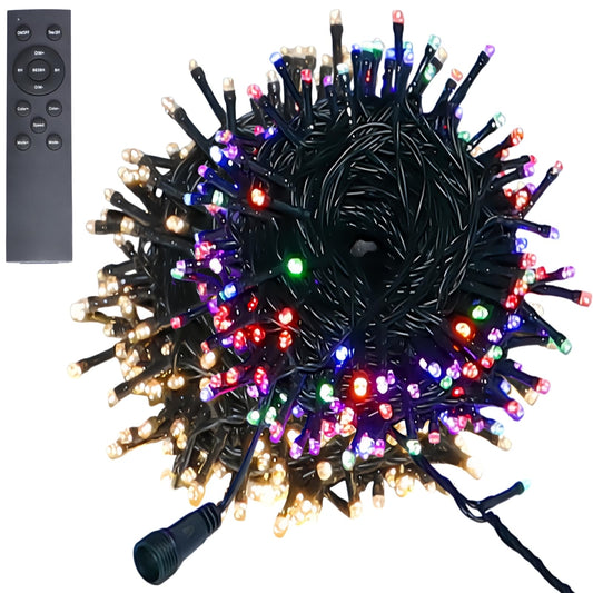 JinBest 200 LED Color Changing String Lights 66ft, Remote, ETL, Waterproof