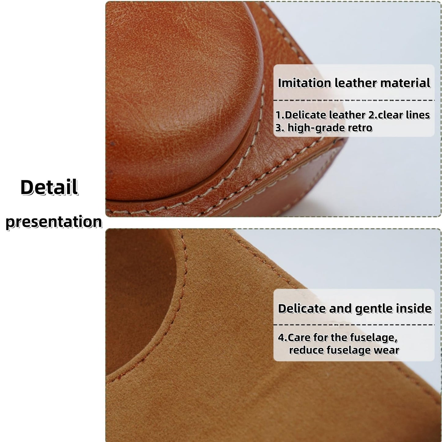 SZHSYJY ZV-1F Case,Camera Case for Sony ZV-1F/ ZV-1 II/ZV-1M2 Digital Camera,Digital camera PU leather storage bag with removable shoulder strap.