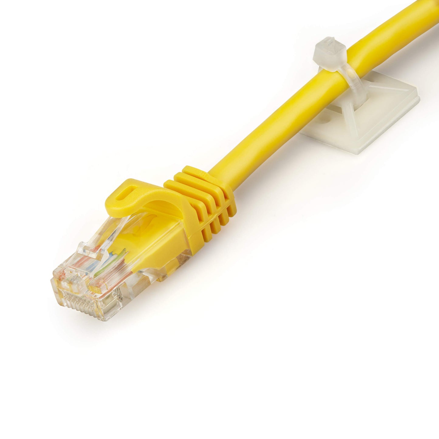StarTech.com 100 Pack Cable Tie Mounts with Adhesive Tape for 0.18 in. (4.6 mm) Wide Ties - Nylon/Plastic Zip Tie Mounts - Electrical/Network Cable