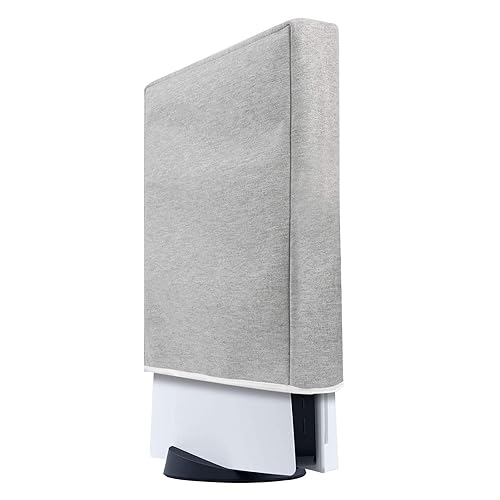 Console Dust Cover PS5 Dust Protector Custom Designed for PlayStation 5 Console Disc Edition & Digital Edition with Thick Cotton Precision Cut Easy