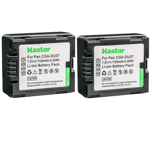Kastar Battery (2-Pack) Replacement for Panasonic CGA-DU06 CGA-DU07 VW-VBD070 PV-GS31 PV-GS33PV-GS34 PV-GS35 PV-GS39 PV-GS400 PV-GS500 PV-GS50