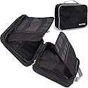Cable Organizer Bag - Travel Cord Organizer Bag with Unique Flat Open Design - Foldable Electronic Organizer Travel Case for Cords, Chargers, Adapters