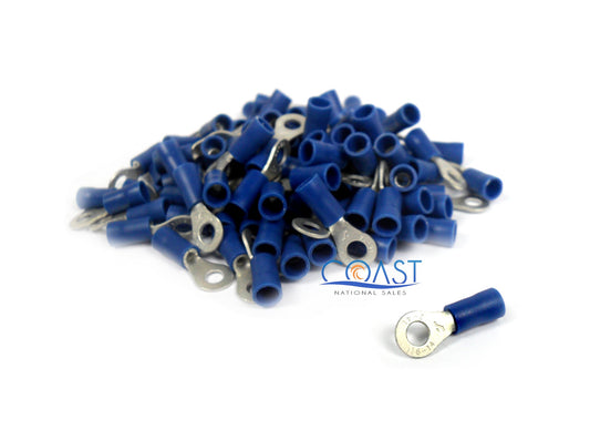 Xscorpion Rtt8b Blue Ring Terminals 16 - 14 Gauge 100 Per Bag