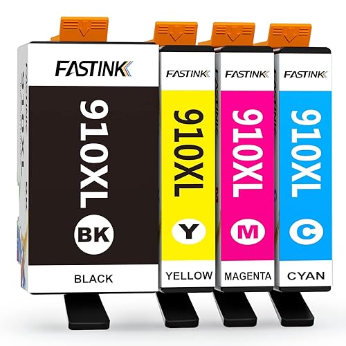 FASTINK 910XL Ink Cartridges Combo Pack,High Yield,Replacement for HP 910XL 910 XL,Works with HP OfficeJet Pro 8020 8025 8025e 8035 8035e 8028 8035