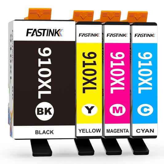 FASTINK 910XL Ink Cartridges Combo Pack,High Yield,Replacement for HP 910XL 910 XL,Works with HP OfficeJet Pro 8020 8025 8025e 8035 8035e 8028 8035