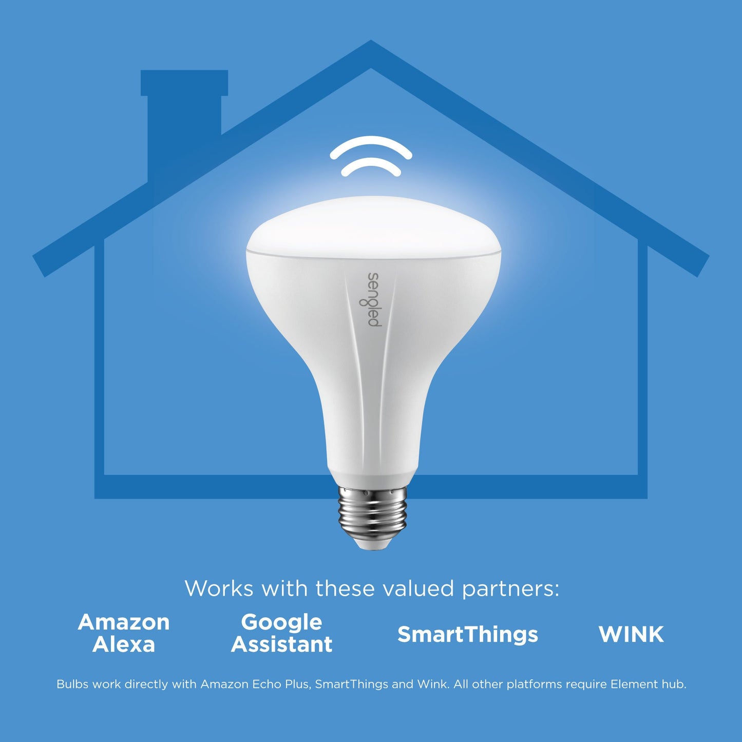 Sengled Smart Bulb, Zigbee Hub Required, Smart Light Bulb Works with Alexa, Google Home, SmartThings, Homekit and Siri, BR30 Dimmable Flood Light Bulb