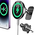 Coolpow for Magsafe Car Mount Charger?100% Stable?15W Magsafe Car Charger Magnetic Phone Holders for Your Car Accessories for Women Men Car Phone