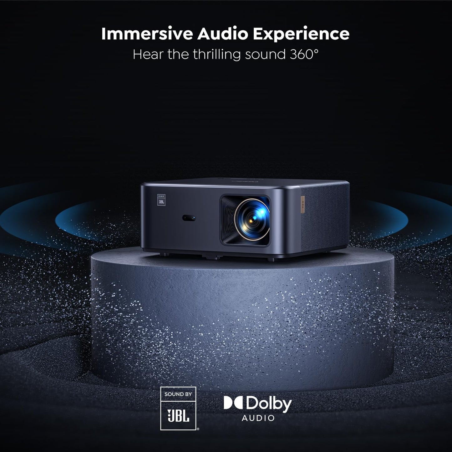 Projector 4K with Google TV, YABER K2s WiFi 6 Bluetooth Projector, Sound by JBL, Dolby Audio, Auto Focus & Keystone,Native 1080P 4K Supported Outdoor