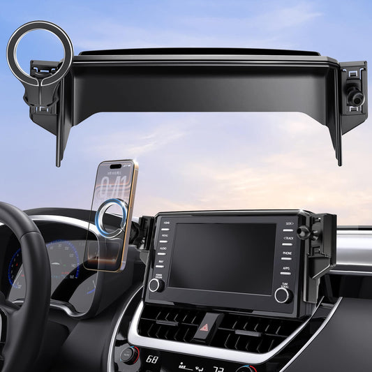 Phone Holder for Toyota Corolla 2026 2025 2024 2023 2022 2021 2020 & Corolla Cross 2022-2026 Accessories: (Fits 8 inch Screen)(Compatible
