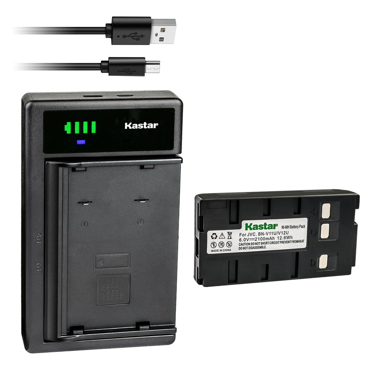 Kastar 1-Pack Battery and Smart USB Charger Replacement for Panasonic BP-12 BP-15 BP-17 BP-18 HHR-V20A/1B HHR-V214A/K HHR-V40A/1B PV-213A PV-214A