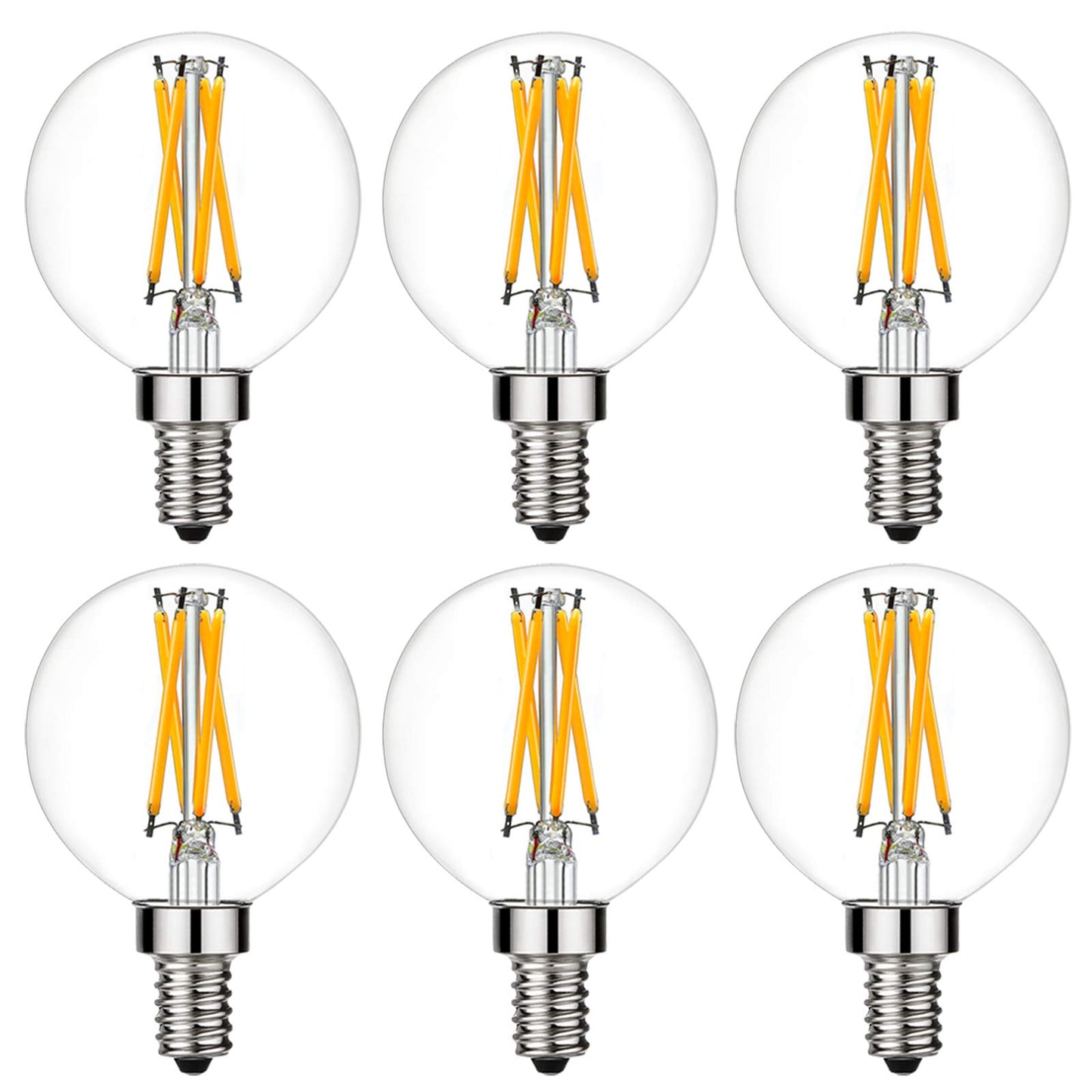 LiteHistory G16.5 E12 Bulb,Light Bulbs 60 watt Soft White,2700K,Dimmable
