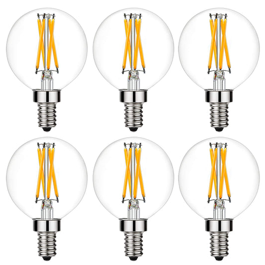 LiteHistory G16.5 E12 Bulb,Light Bulbs 60 watt Soft White,2700K,Dimmable