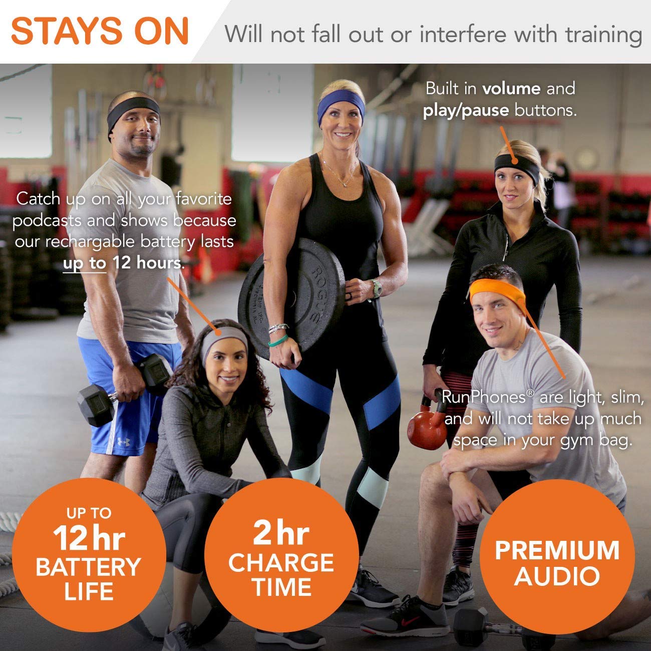 RunPhones New AcousticSheep Wireless | Bluetooth Headphones for Running, Exercise & More | Flat Speakers | Rechargeable Battery Lasts Up to 12 Hours…