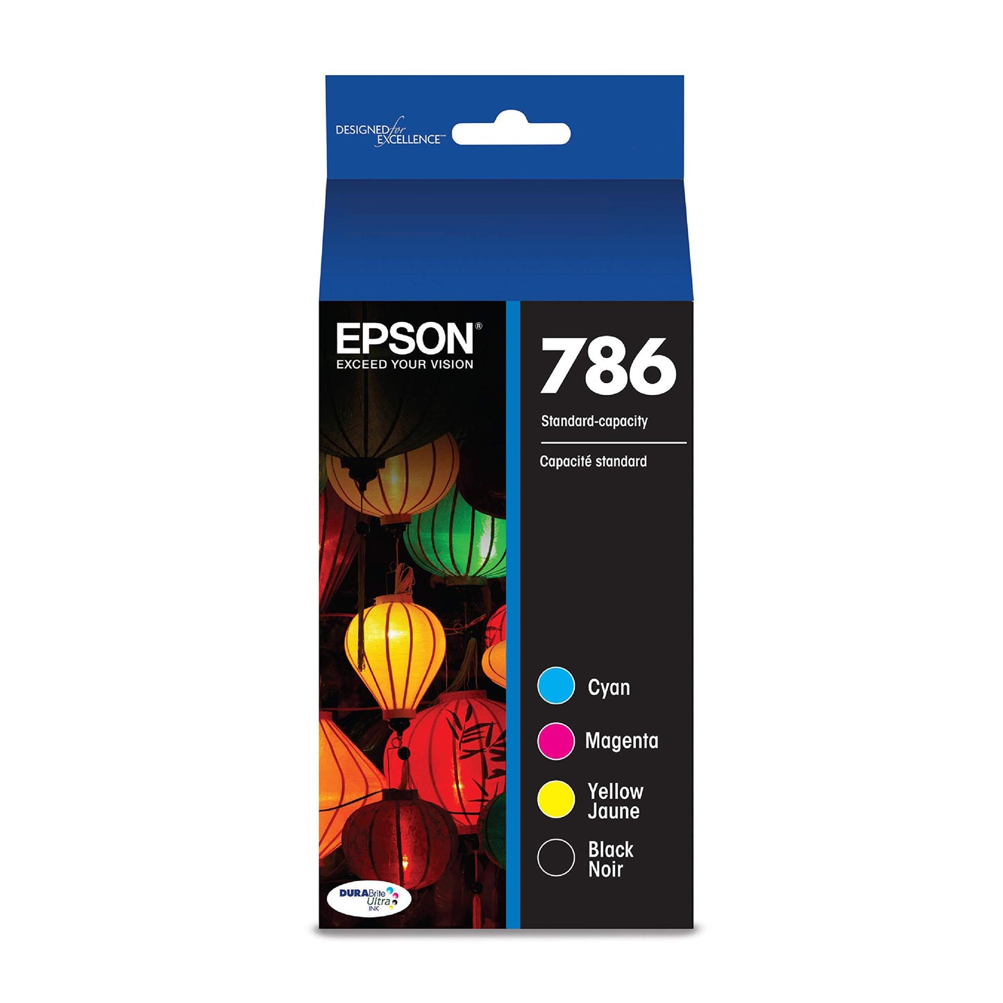 EPSON 786 DURABrite Ultra Ink Standard Capacity Black & Color Cartridge Combo Pack (T786120-BCS) Works with WorkForce WF-5110, 5190, 5620, 5690