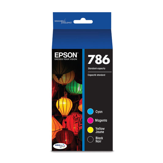 EPSON 786 DURABrite Ultra Ink Standard Capacity Black & Color Cartridge Combo Pack (T786120-BCS) Works with WorkForce WF-5110, 5190, 5620, 5690