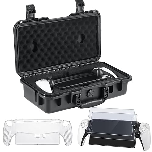 ZENACCE Hard Carrying Case Bundle for PlayStation Portal Remote Player, Accessories Kit Includes Waterproof Travel Bag, Protective Case and Screen