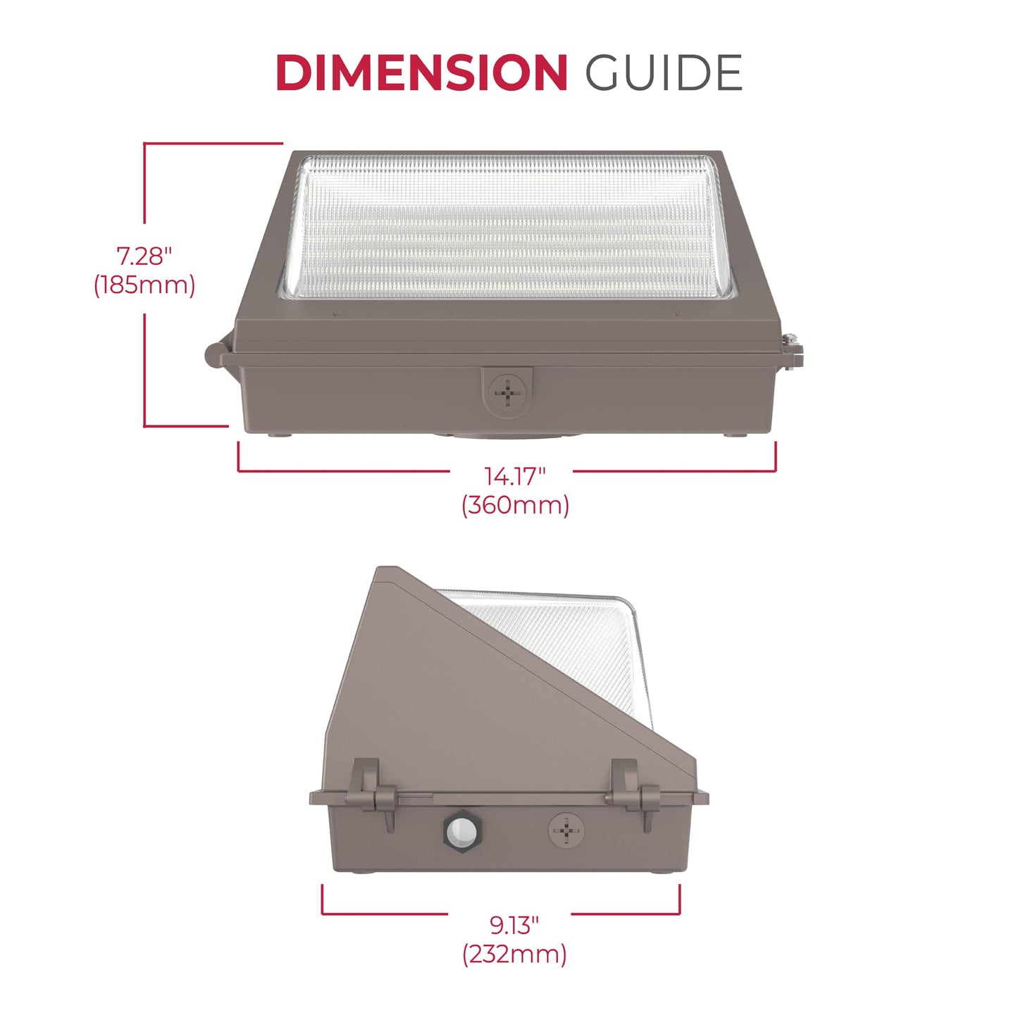 Lumark WP Outdoor LED Wall Light, 120-347V w/Selectable CCT and Lumens, Dimming, Dusk to Dawn - Medium