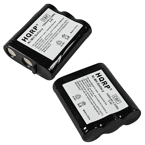 HQRP 2- Pack Phone Battery Compatible with Panasonic KX-TG2740, KX-TG2740S, KX-TG2750S, KX-TG2770, KX-TG2770S, KX-TG2970, KX-TGA290